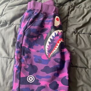 Bape Purple Shark sweatpants